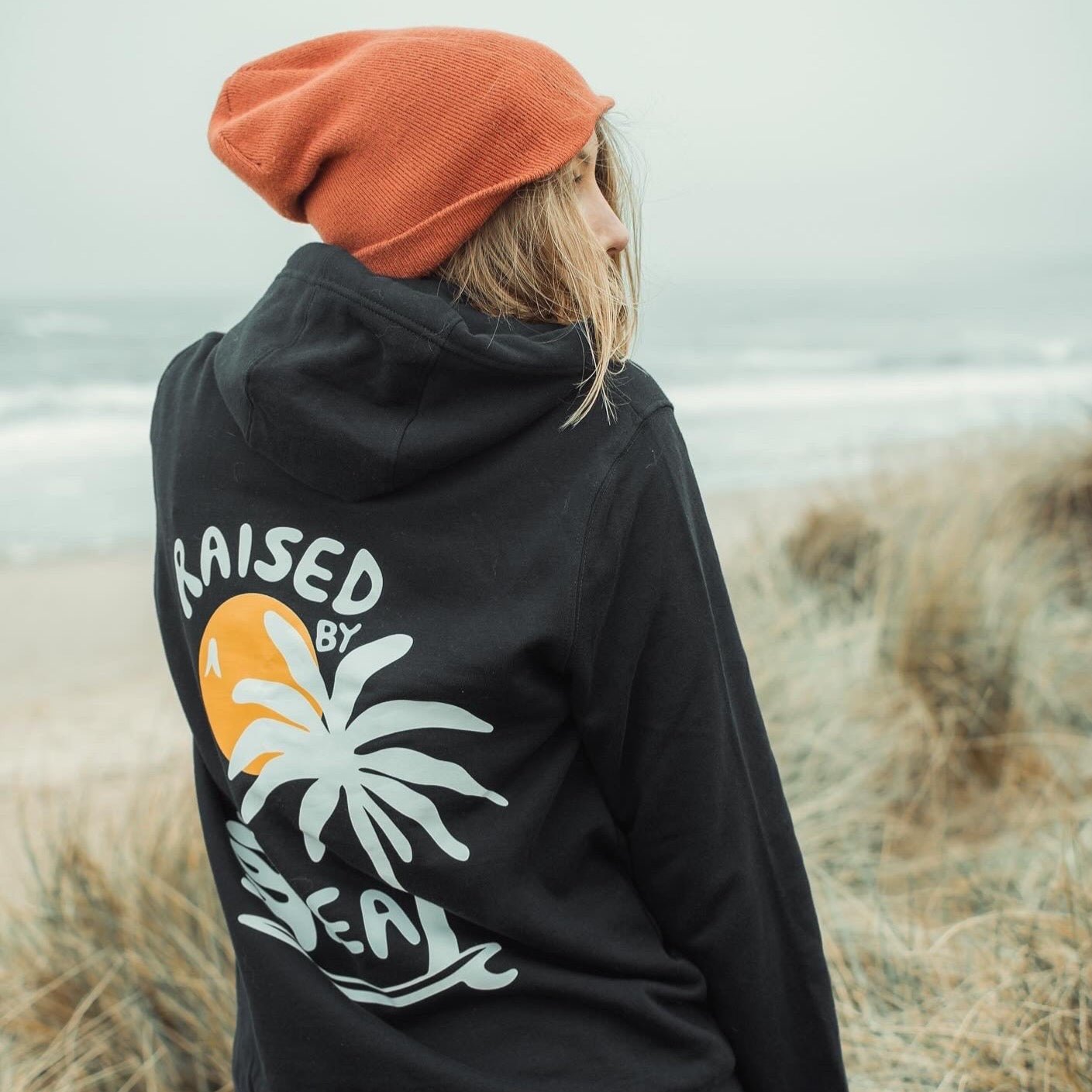 Organic “Raised by the Sea” Hoodie - Dark Turtle Clothing