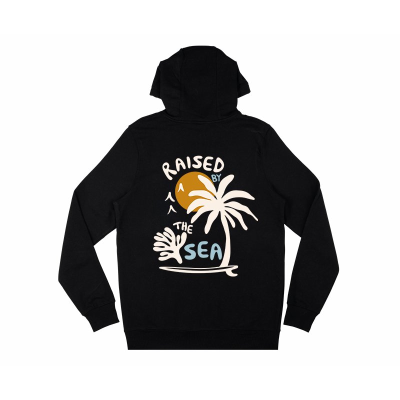 Organic “Raised by the Sea” Hoodie - Dark Turtle Clothing