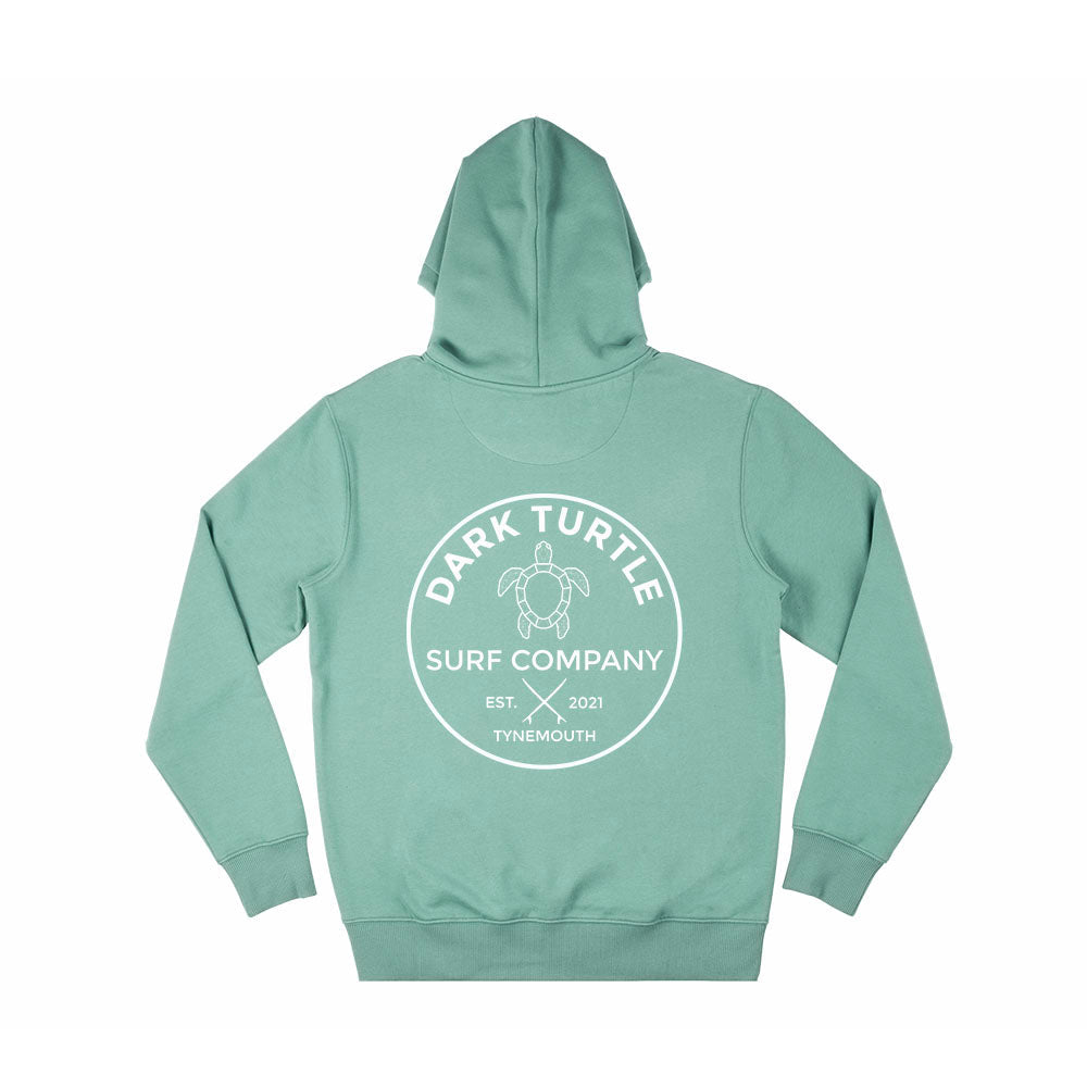 Organic “Tynemouth Crossed Boards” Hoodie - Dark Turtle Clothing