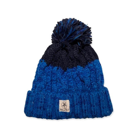 Apres Surf Bobble Hat “Blue & Navy” - Dark Turtle