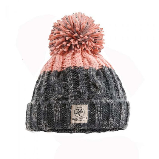 Apres Surf Bobble Hat “Pink & Graphite” - Dark Turtle