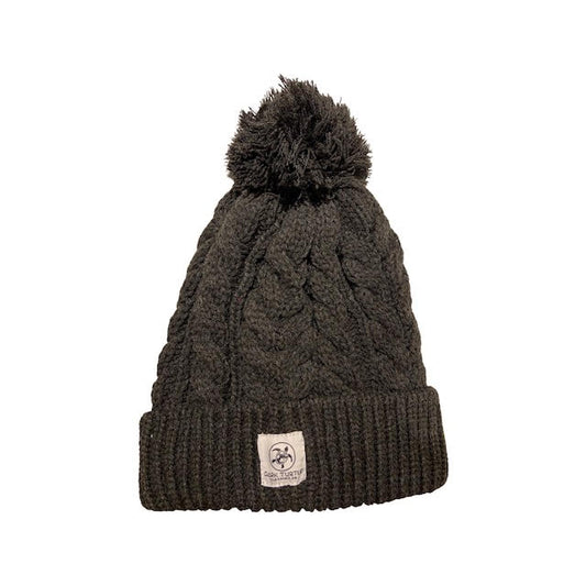 Coastline Bobble Hat “Black” - Dark Turtle