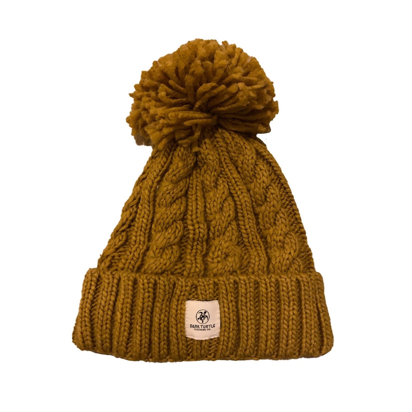 Coastline Bobble Hat “Mustard” - Dark Turtle