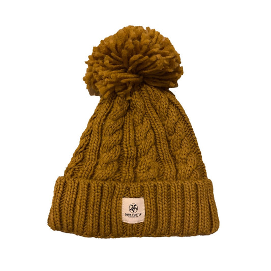 Coastline Bobble Hat “Mustard” - Dark Turtle
