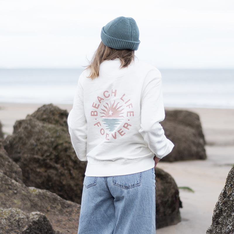 Organic “Beach Life” Crewneck