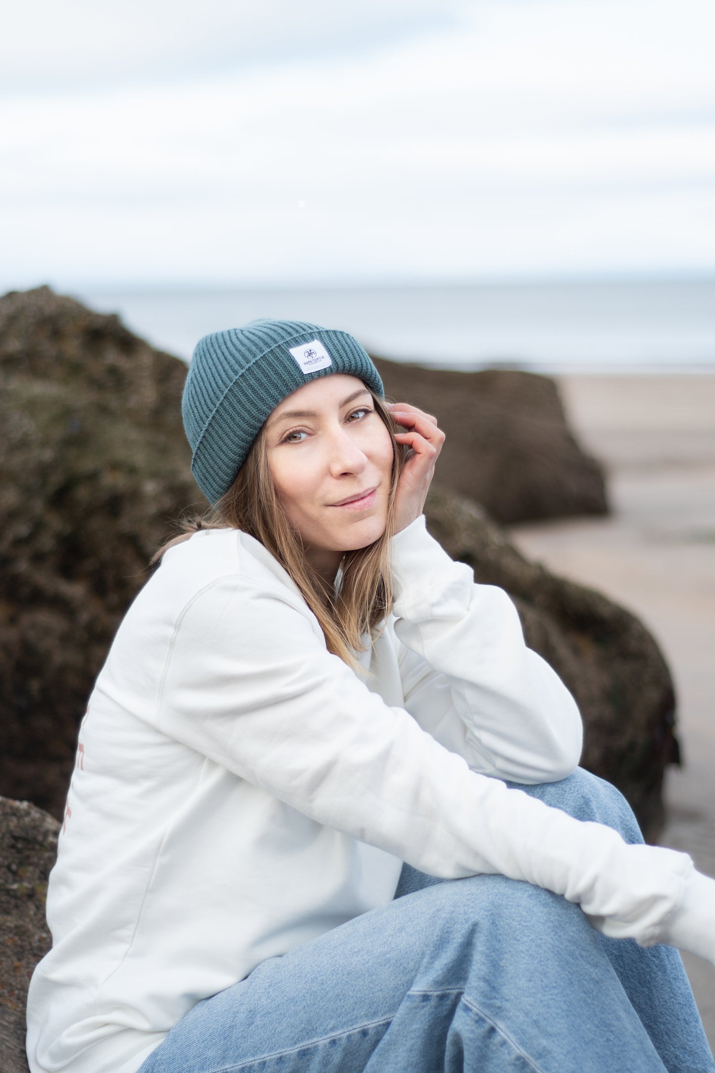 Recycled Fish Quay Trawler Beanie “Sea Blue”