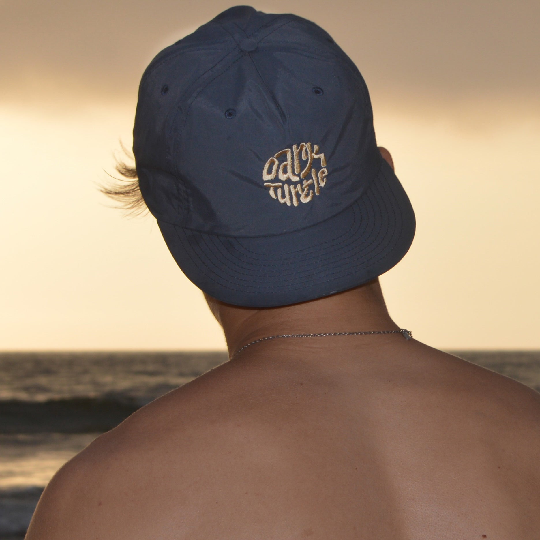 Organic “Reefbreak” Cap - Petrol Blue - Dark Turtle Clothing