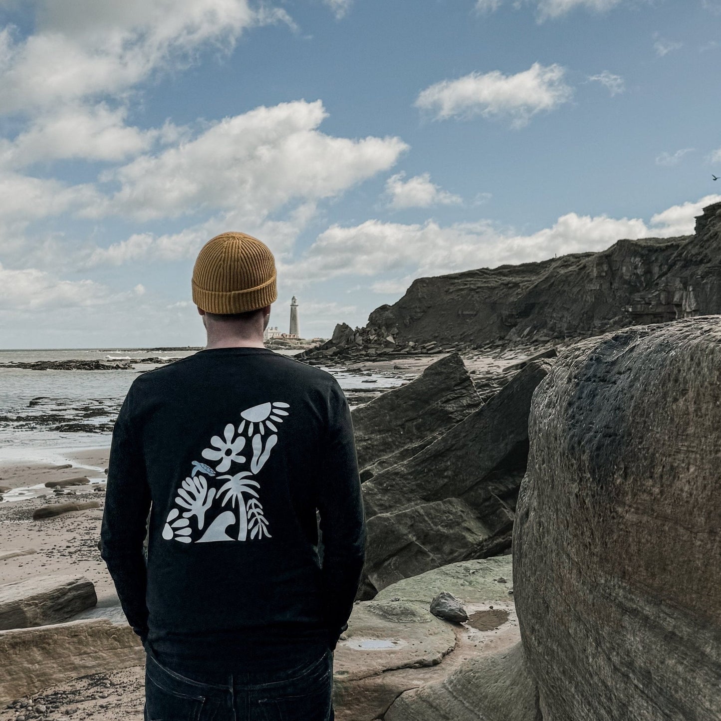 Organic “Turtle Fin” Longsleeve Tee - Dark Turtle Clothing